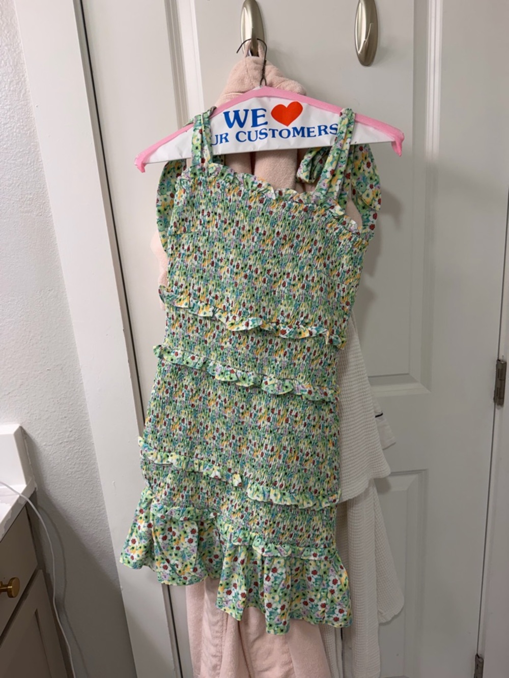 Alena Green Floral Smocked Sundress